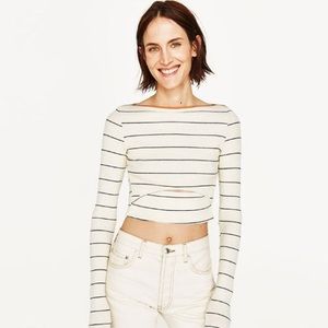 Zara Long sleeve Crop top